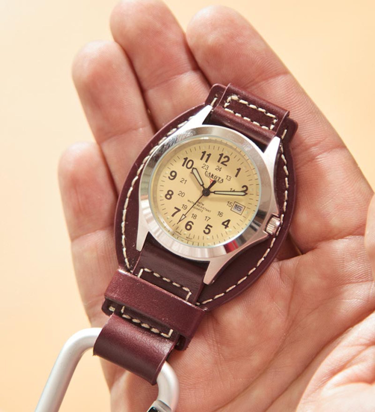 Leather Hanging Clip-On Watch