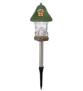 Fairy Garden Gnome Home Solar Path Lights, Set of 4