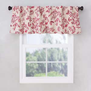 Botanical Toile Insulated Double-Lined Valance, 42W x 14L - Green