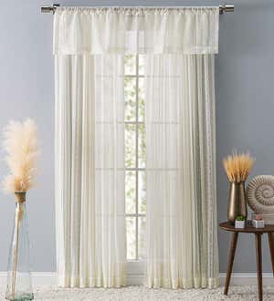 Medallion Stripe Lace Curtains