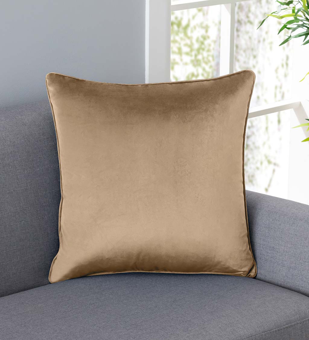 Velvet Throw Pillow Blue Plow Hearth