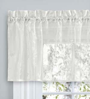 Isabella Lace Tailored Valance, 52"W x 14"L