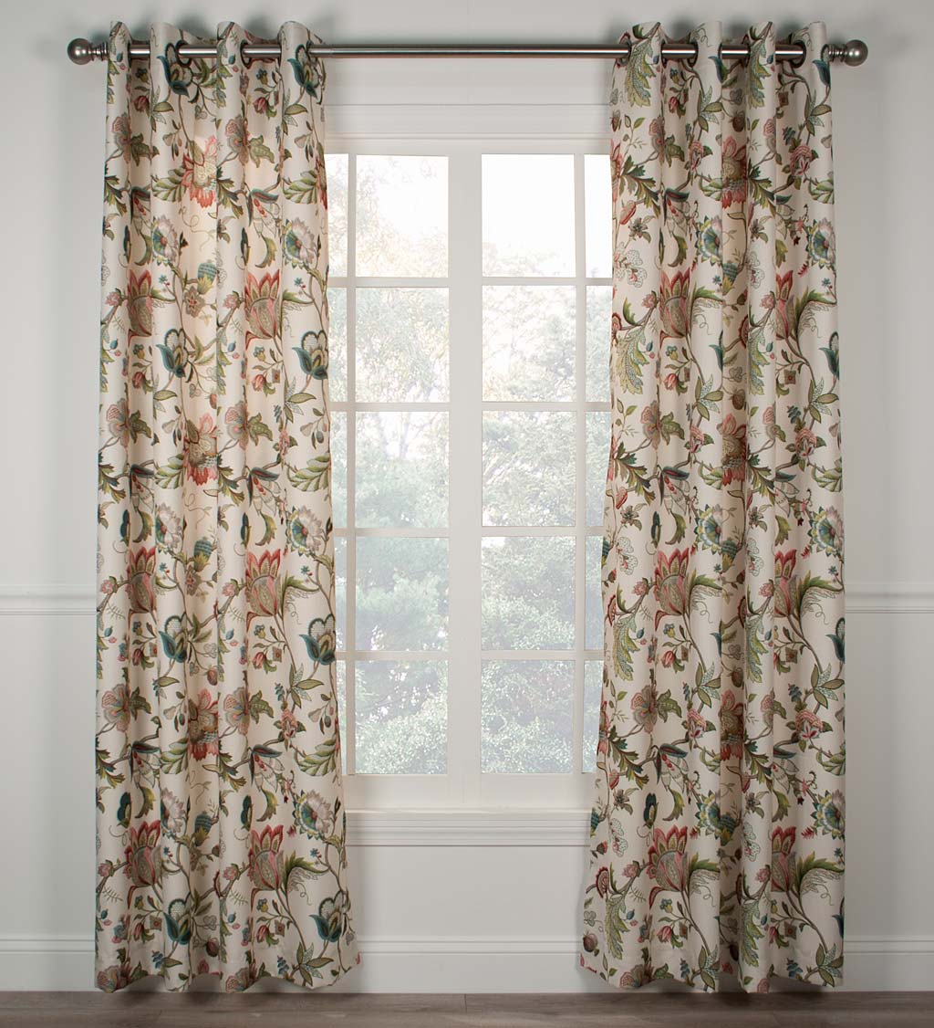 Sorrento Jacobean Floral Window Curtain Collection - Clearance