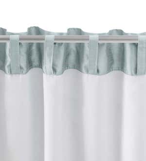 Luna Faux Silk Curtains, 84"L - Taupe