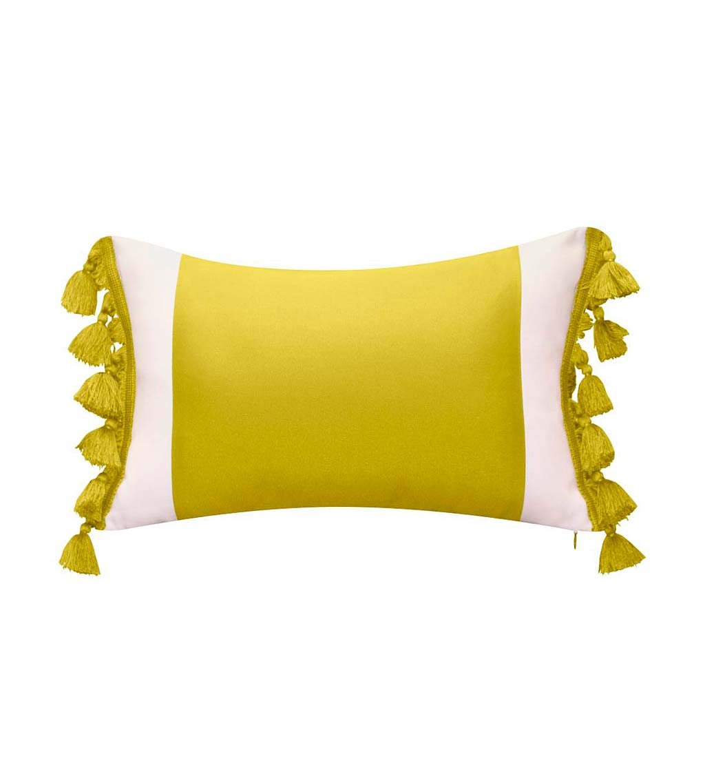 Tassel hot sale lumbar pillow