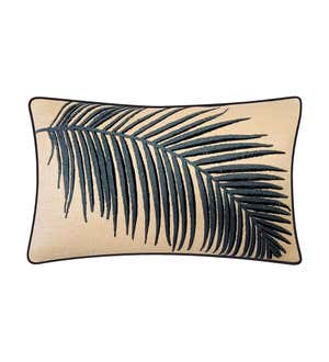 New York Botanical Garden® Embroidered Frond Pillow