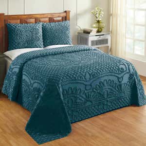 Jeanine Tufted Cotton Chenille Bedspread with Shams Set - Gray - Queen