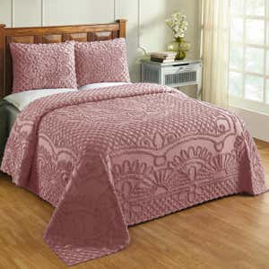 Jeanine Tufted Cotton Chenille Bedspread with Shams Set - Gray - Queen