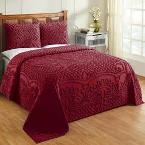 Jeanine Tufted Cotton Chenille Bedspread with Shams Set - Gray - Queen