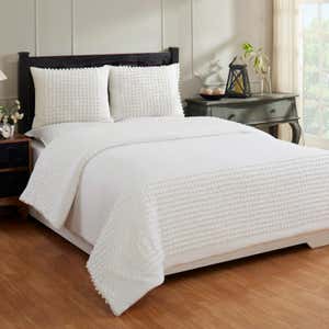 Samantha Cotton Comforter with Shams Set - Gray - King