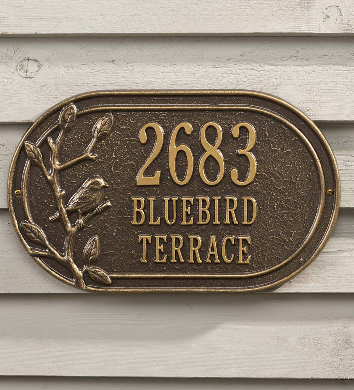 Personalized House Plaque with Bluebird