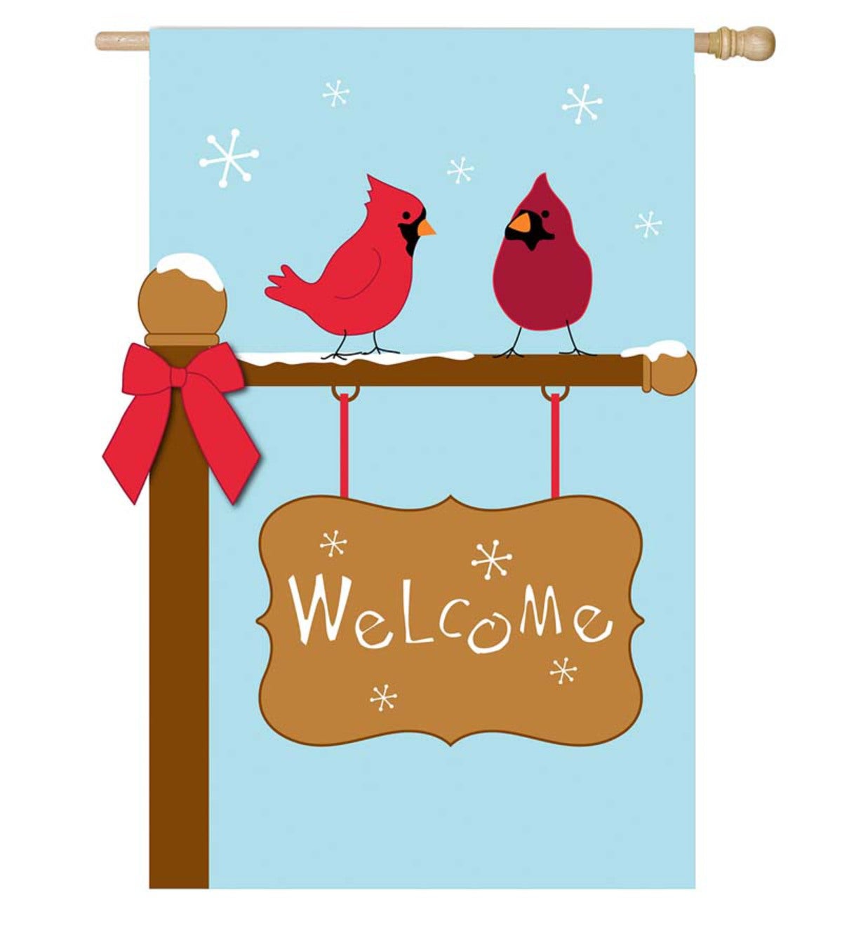 Welcome Cardinals Garden Flag