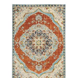 Silver City Medallion Polypropylene Rug