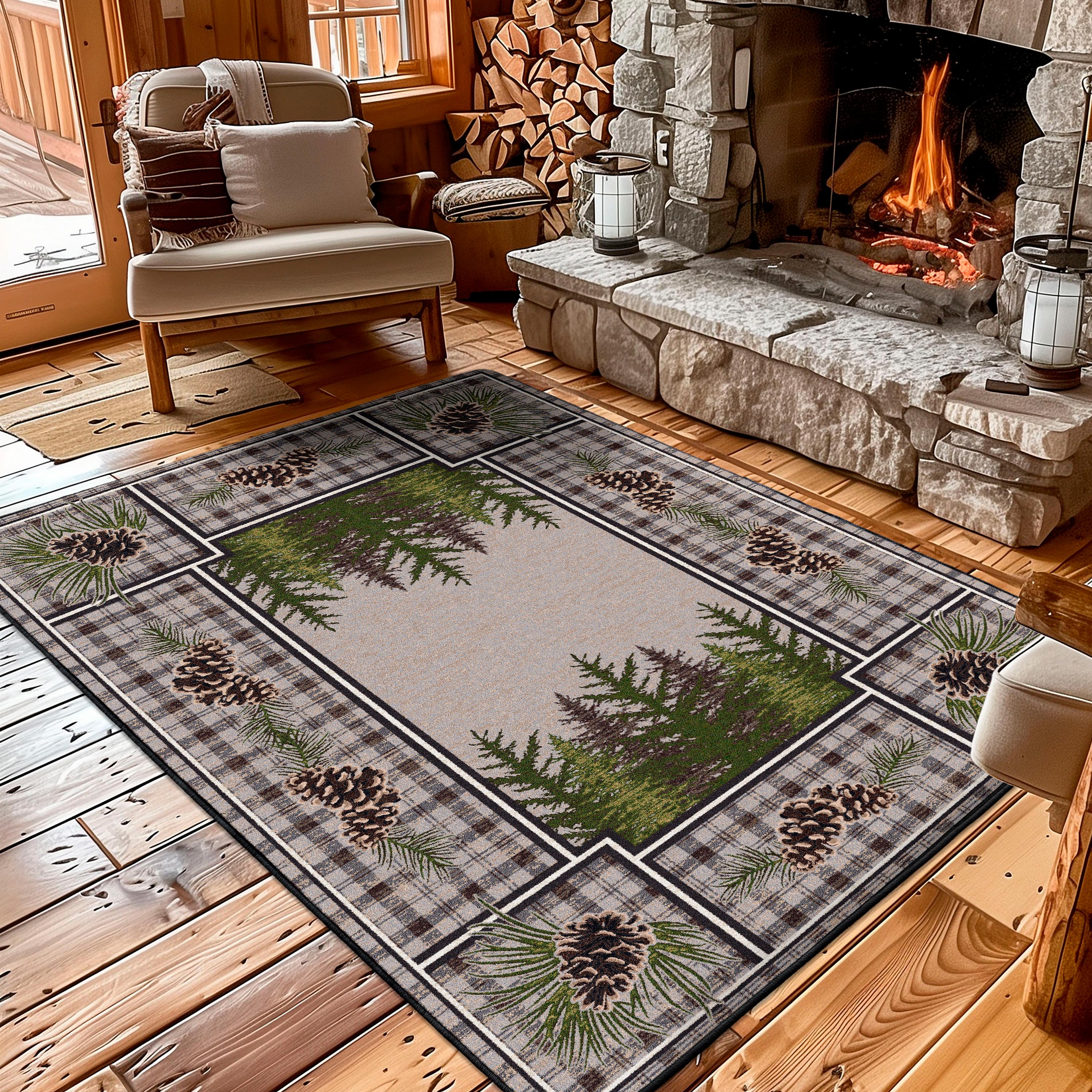 Pine Cone Valley Plaid EnduraStran Area Rug