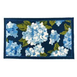 Hydrangea Indoor/Outdoor Rug, 24" x 42" - Blue