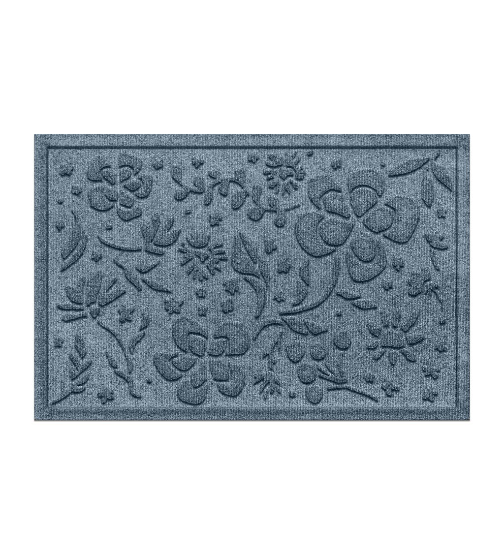 Waterhog Indoor/Outdoor Geometric Half-Round Doormat, 24 x 39 - Bordeaux