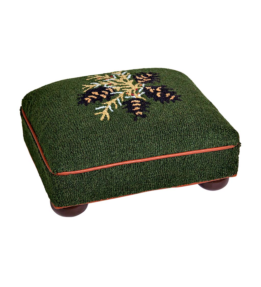 Adjustable Fold-Away Tapestry Footstool