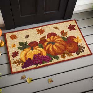 Indoor/Outdoor Fall Bounty Hooked Polypropylene Accent Rug