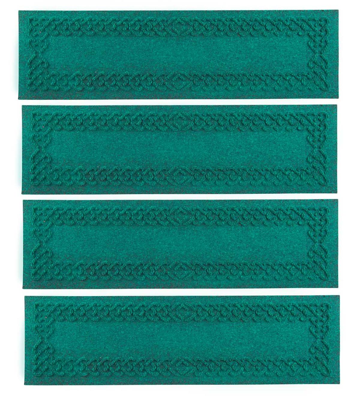 Waterhog Cable Weave Stair Tread Mats, Set of 4 - Aqua