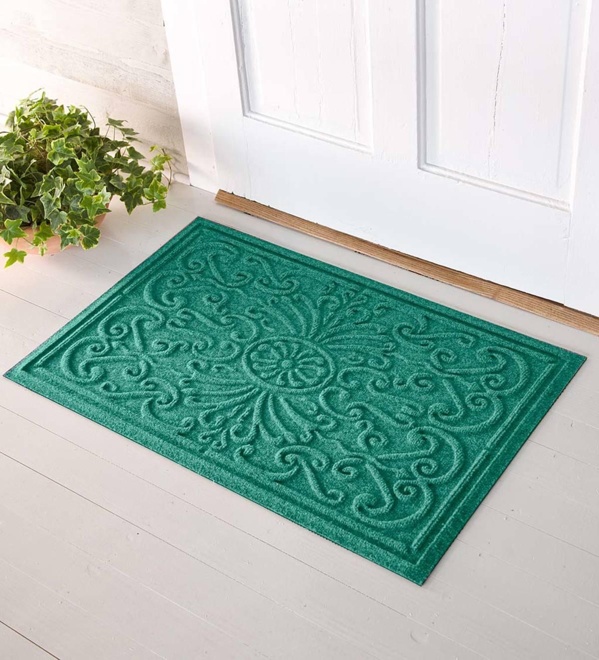 Waterhog Garden Gate Doormat, 3' x 5' - Aqua
