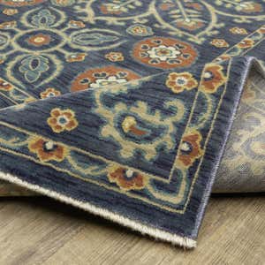 Indoor/Outdoor Clover Hill Border Polypropylene Rug