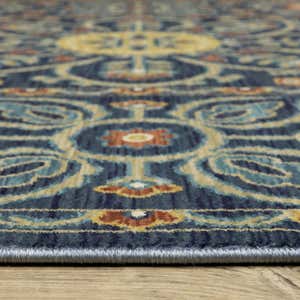 Indoor/Outdoor Clover Hill Border Polypropylene Rug