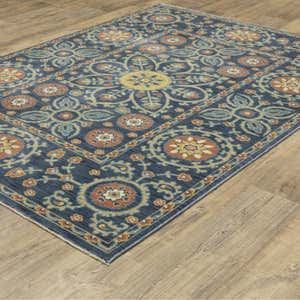 Indoor/Outdoor Clover Hill Border Polypropylene Rug, 3'3" x 5'