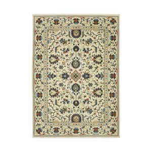 Indoor/Outdoor Clover Hill Border Polypropylene Rug