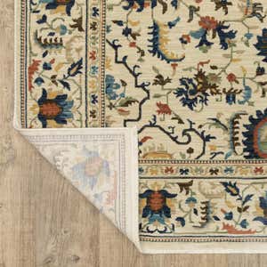 Indoor/Outdoor Clover Hill Border Polypropylene Rug