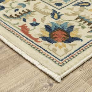 Indoor/Outdoor Clover Hill Border Polypropylene Rug