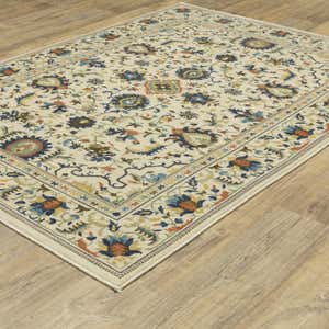 Indoor/Outdoor Clover Hill Border Polypropylene Rug, 3'3" x 5'