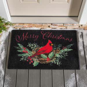 Waterhog Merry Christmas 20x30 Door Mat - Red