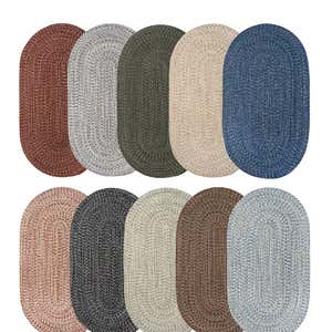 Indoor/Outdoor Oval Pine Creek Braided Polypropylene Rug