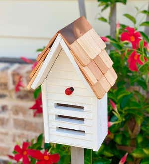 Ladybug House with Mounting Pole - Teal