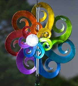 Large Hanging Solar Spinner Wind Chime