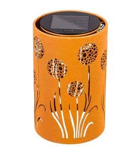 Solar Metal Lanterns with Cut-Out Design, Set of 2 - Woodland