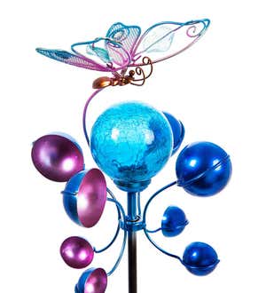 Solar Butterfly Wind Spinner Garden Stake