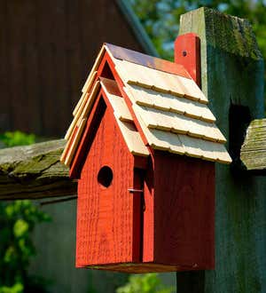 Bluebird Manor Cypress Birdhouse - Antique White