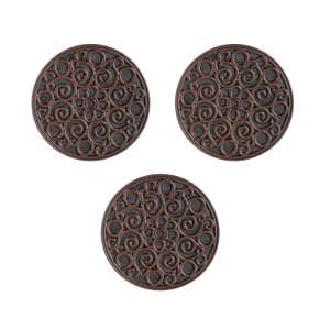 Recycled Rubber Stepping Stones, Set of 3