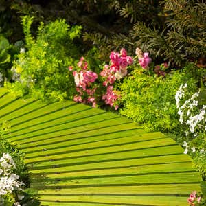 4'L Roll-Out Green Curved Hardwood Pathway