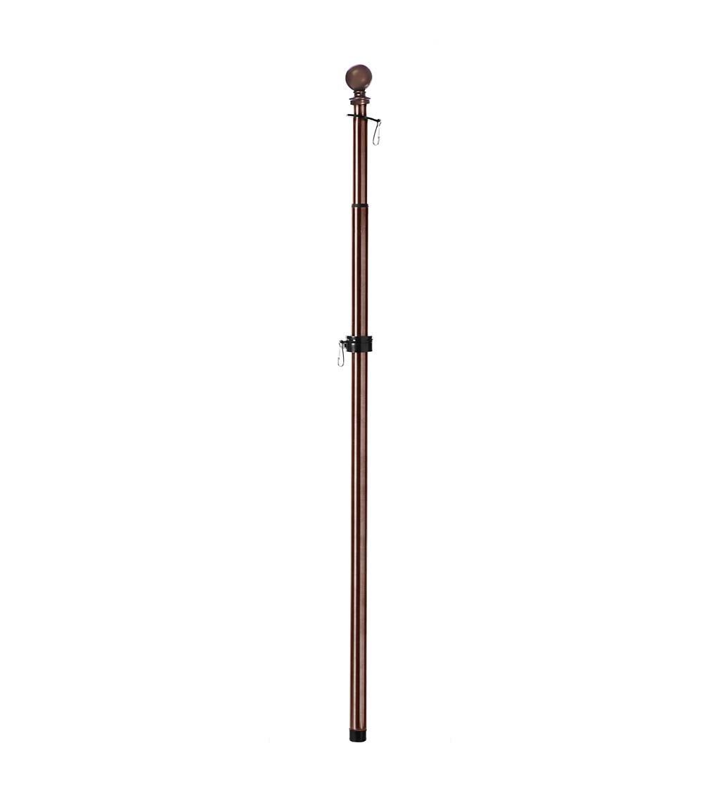 Extendable Metal House Flag Pole - Bronze