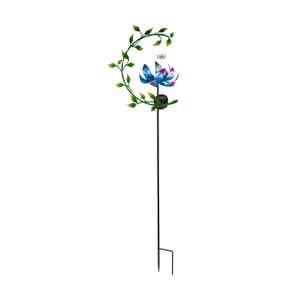 Flower and Vine Solar Garden Stake