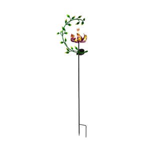 Flower and Vine Solar Garden Stake