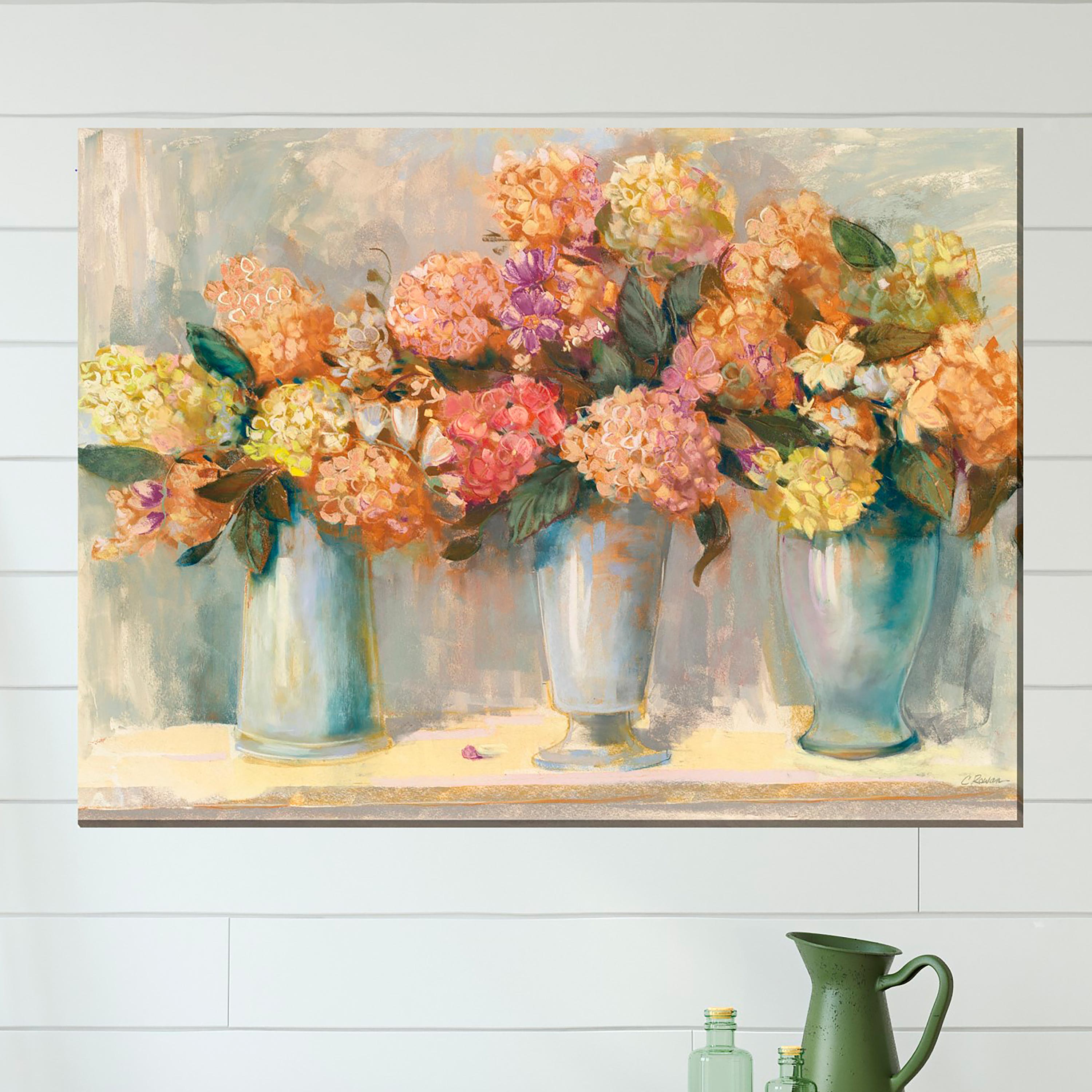 Spiced Hydrangeas Indoor/Outdoor Canvas Wall Art