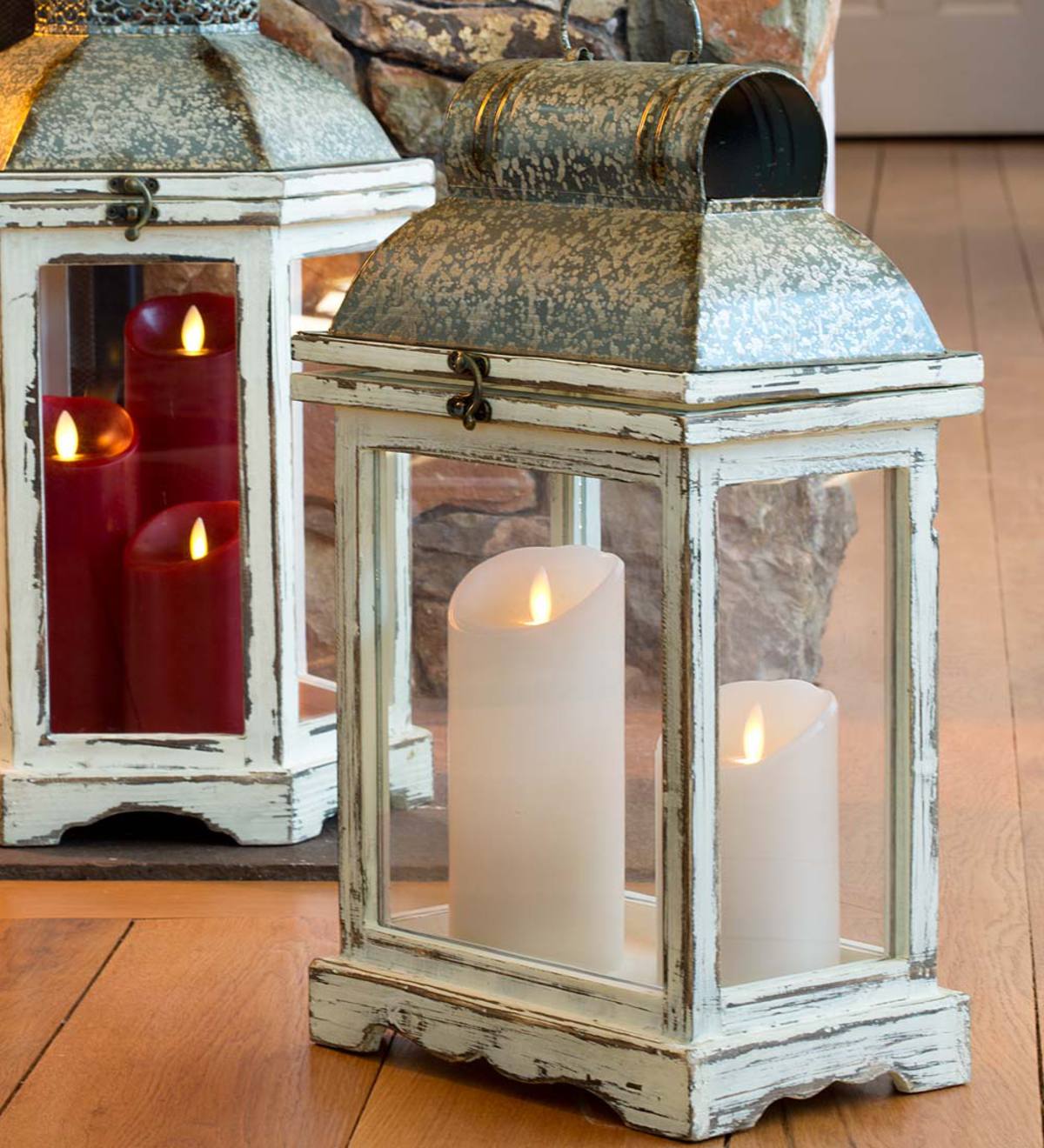 Wooden Rectangular Lantern — Carolee's