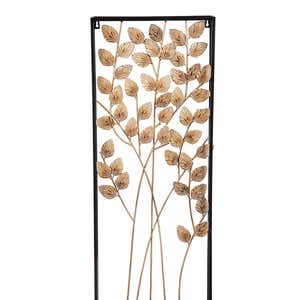 Framed Metal 3D Leaf and Branch Wall Art