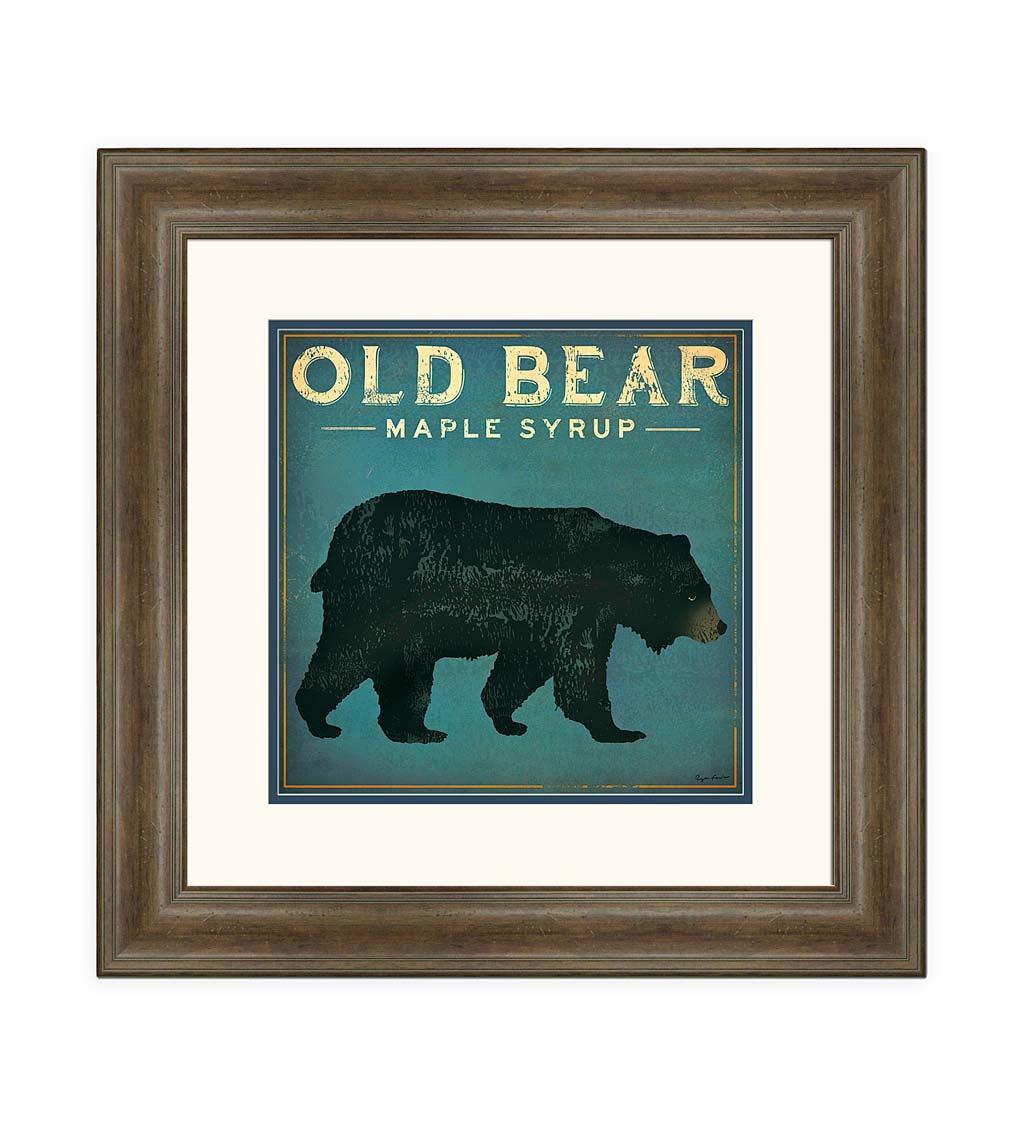 Old Bear Maple Syrup Framed Wall Art