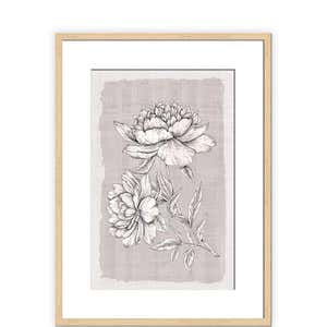 Botanical Linen I Framed Wall Art Painting