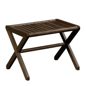 Modern Farmhouse Wood Stool/Bench - Espresso