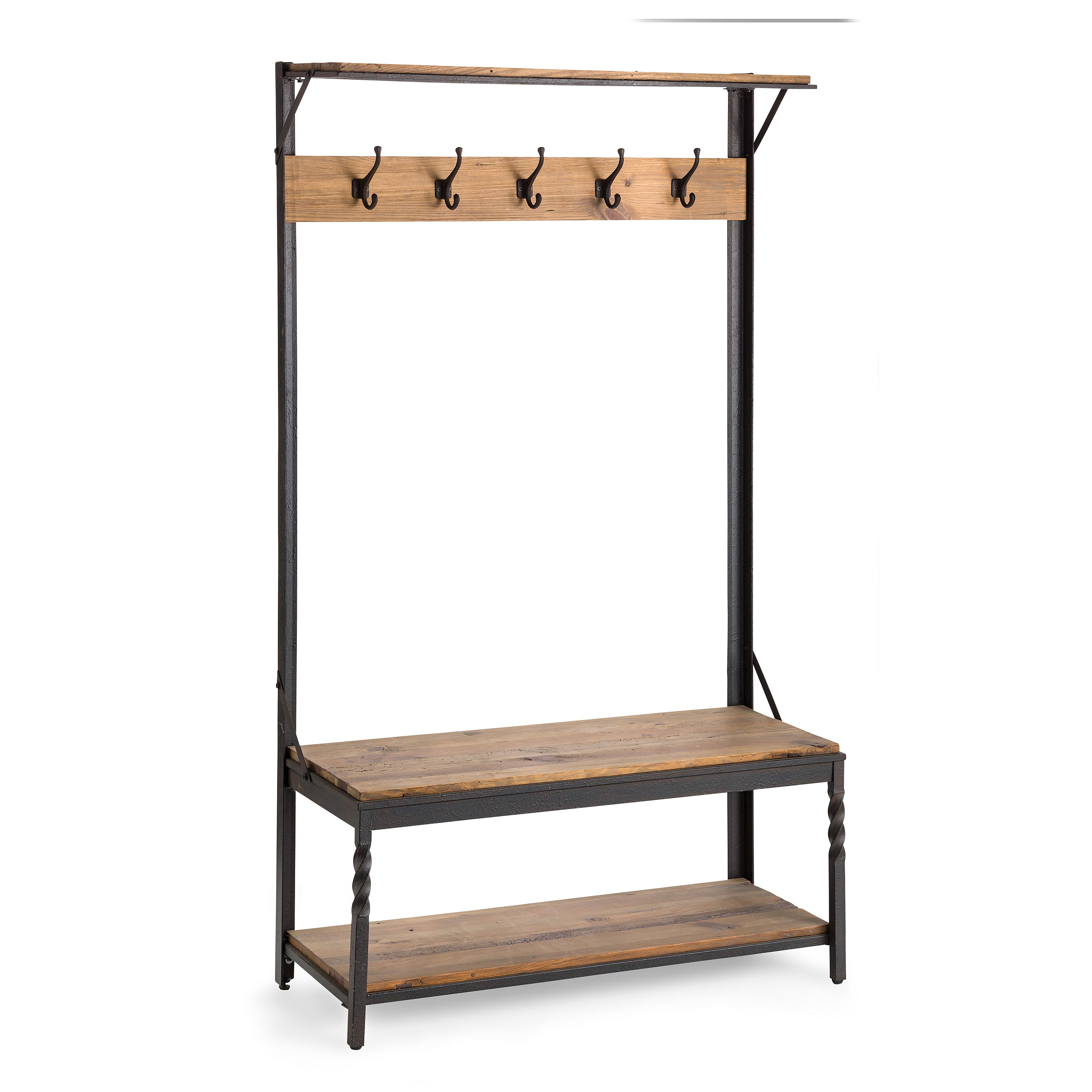 Coat rack stand online bench